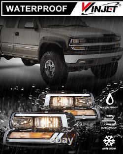 LED Headlights Bumper Lamps For 1999-2002 Chevy Silverado 00-06 Suburban Tahoe