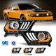 Led Headlights For 2010-2012 Ford Mustang Projector Sequential Drl Headlamps