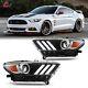 Led Headlights For 2015 16 2017 Ford Mustang/gt350 Hid/xenon Projector Drl Lamp