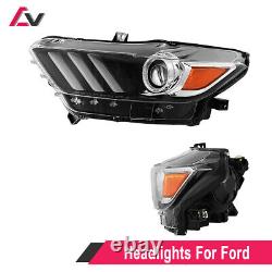 LED Headlights For 2015 16 2017 Ford Mustang/GT350 HID/Xenon Projector DRL Lamp