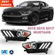 Led Headlights For 2015 2016 2017 Ford Mustang Hid/xenon Projector Drl Lamps Set