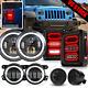 Led Headlights Tail Light Fog Turn Signal Lamp Combo For Jeep Wrangler Jk 07-18