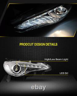 LED Headlights + Tail Lights For 2013-2016 Subaru BRZ / Scion FR-S Lamps Clear