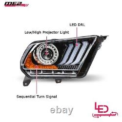 LED Headlights for Ford Mustang 2010-2012 Projector Sequential Front Assembly