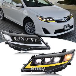 LED Headlights for Toyota Camry 2012 2013 2014 Animation Sequential Front Lamps