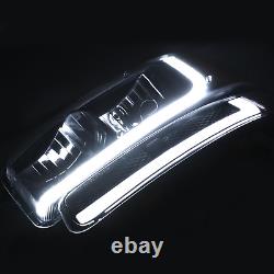 LED LIGHT BARBlack Headlight+Switchback Bumper 6500K Bulb for 1999-2006 Sierra