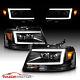 Led Light Bar 2004-2008 Ford F150 Black Housing Projector Headlights Led