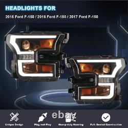 LED Projector Headlights For 2015-2017 Ford F-150 & 2017-2020 Ford F-150 Raptor