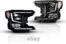 LED Sequential Signal For 2018-2020 Ford F150 DRL Black Projector Headlights