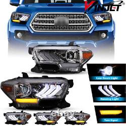 LED Tail Lights+LED DRL Headlights For 2016-2023 Toyota Tacoma Left+Right Pair