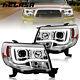 Led Tube Drl Halo Projector Headlights Lh+rh For 2005-2011 Toyota Tacoma 05-11