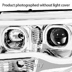 LED Tube DRL Halo Projector Headlights LH+RH For 2005-2011 Toyota Tacoma 05-11