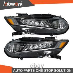 Labwork Headlight For 2018-2020 Honda Accord Sedan 4Dr LED DRL Left&Right Side