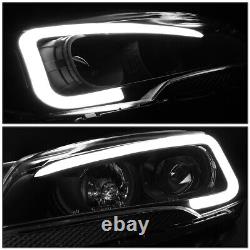 Led Drl For 13-16 Ford Escape Black Housing Amber Corner Projector Headlights