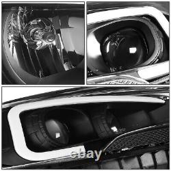 Led Drl For 13-16 Ford Escape Black Housing Amber Corner Projector Headlights