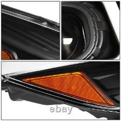 Led Drl For 13-16 Ford Escape Black Housing Amber Corner Projector Headlights