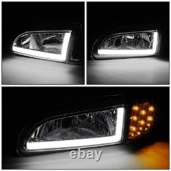 Led Drlfor 92-95 Honda CIVIC 2/3dr Smoked Housing Headlight Amber Signal Lamps