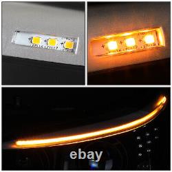 Led Signal 3d Halo Drlfor 04-07 Bmw E60 5-series Projector Headlights Black