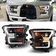 Pair Led Drl Projector Headlights For 2015 2016 2017 Ford F-150 F150 Headlamps