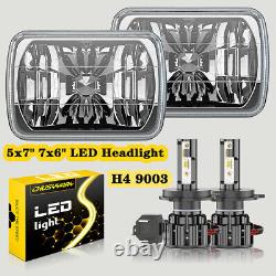 Pair 5x7 7x6 LED Headlights Hi/Lo For Ford F650 F750 F250/350/450 Super Duty