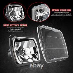 Pair 5x7 7x6 LED Headlights Hi/Lo For Ford F650 F750 F250/350/450 Super Duty