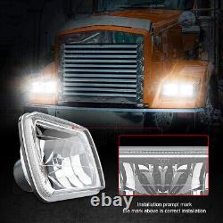 Pair 5x7 7x6 LED Headlights Hi/Lo For Ford F650 F750 F250/350/450 Super Duty