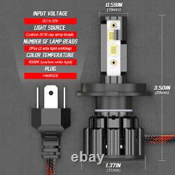 Pair 5x7 7x6 LED Headlights Hi/Lo For Ford F650 F750 F250/350/450 Super Duty