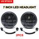 Pair 7 Round Led Headlights Hi/lo Beam For Jeep Wrangler Jk Lj Tj Cj /for Dodge