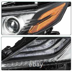 Pair Full LED Headlights Assembly For 2021-2023 Toyota Camry XSE Black Housing