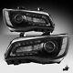 Pair Headlights Set For 2015-2017 Chrysler 300 Left And Right Black Housing 2pc