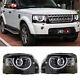 Pair Led Front Headlight Assembly For Land Rover Discovery Lr4 2010-2016