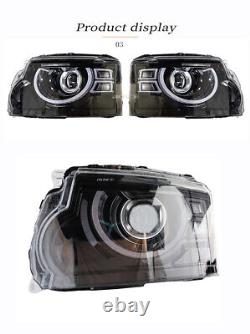 Pair LED Front Headlight Assembly For Land Rover Discovery LR4 2010-2016