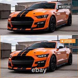 Pair LED Headlights For Ford Mustang 2015 2016 2017 Head Lamps Assembly LH+RH