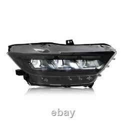 Pair LED Headlights For Ford Mustang 2015 2016 2017 Head Lamps Assembly LH+RH