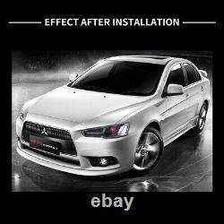 Pair LED Headlights For Mitsubishi Lancer / EVO X 08-17 Audi Style with Demon Eyes