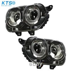 Pair LED Headlights Halogen Head lamps Projector for 2015-2023 Dodge Challenger