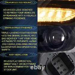 Pair LED Projector Headlights Front Lamps For 2014-2015 Chevrolet Chevy Camaro