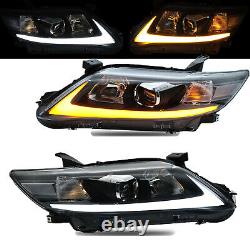 Pair VLAND LED DRL Headlights For 2010-2011 Toyota Camry With Sequential Indicator