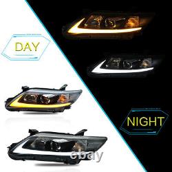 Pair VLAND LED DRL Headlights For 2010-2011 Toyota Camry With Sequential Indicator