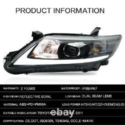 Pair VLAND LED DRL Headlights For 2010-2011 Toyota Camry With Sequential Indicator