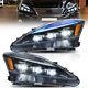 Projector Led Headlights For 2006-2014 Lexus Is250 Is350 Isf With Blue Drl Startup