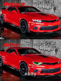 RGB DRL LED Headlights For 2014-15 Chevrolet Camaro LS LT SS ZL1 Z/28 Sequential