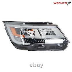 Right Side Headlights For 2016-2018 Ford Explorer with LED DRL Chrome Housing