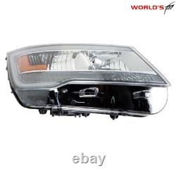 Right Side Headlights For 2016-2018 Ford Explorer with LED DRL Chrome Housing