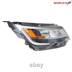 Right Side Headlights For 2016-2018 Ford Explorer with LED DRL Chrome Housing