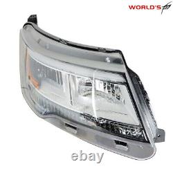 Right Side Headlights For 2016-2018 Ford Explorer with LED DRL Chrome Housing