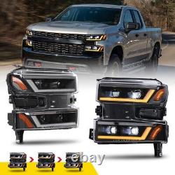 Sequential LED Headlights For 2019-2021 Chevrolet Silverado 1500 Turn Signal Set