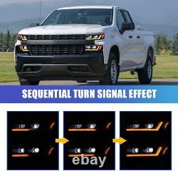 Sequential LED Headlights For 2019-2021 Chevrolet Silverado 1500 Turn Signal Set