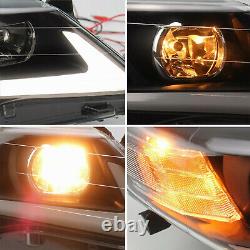 Set of 2 LED DRL Projector Headlights Front Lamps For 2012-2014 Toyota Camry