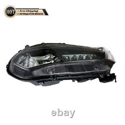 Silscvtt Left Headlight For 2018-2020 Honda Accord Halogen+LED DRL Chrome Clear